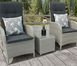 reclining rattan chairs