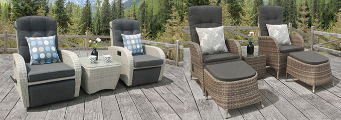 reclining rattan furniture