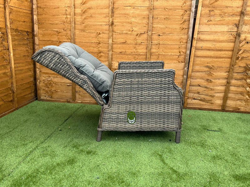 Sapcote Deluxe Reclining Set in Brown Rattan